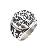 St. Benedict's Stainless Steel Exorcism Ring