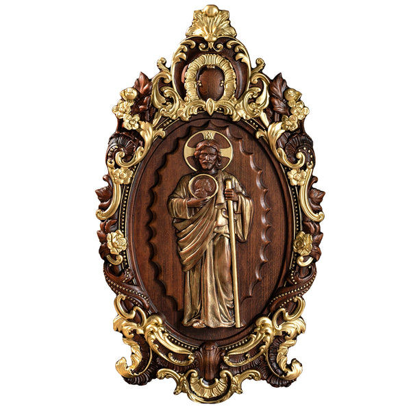 St. Jude Wooden Religious Icon Wall Artwork - Patron Saint of Despair in Troubled Times