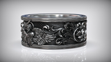 S925K Silver Archangel Michael Ring | Sacred Protection and Baroque Rococo Style Engravings