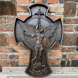 Archangel Michael Solid wood carving gift - Hand carved from a whole piece of wood