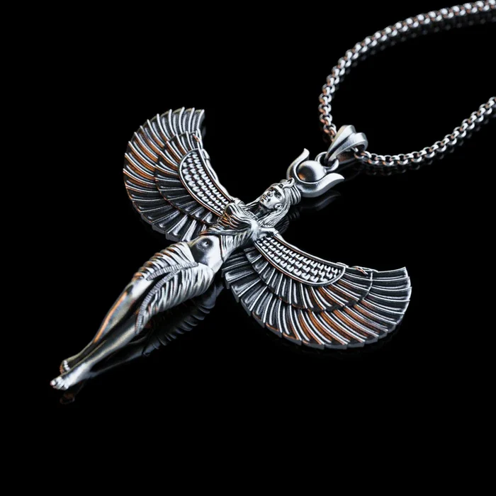 Spring Promotion:New titanium steel Isis with Eye of Horus Necklace