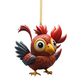 Creative Cute Animal Chicken Christmas Hanging Christmas Birds Car Hanging Home Christmas Tree Decorations