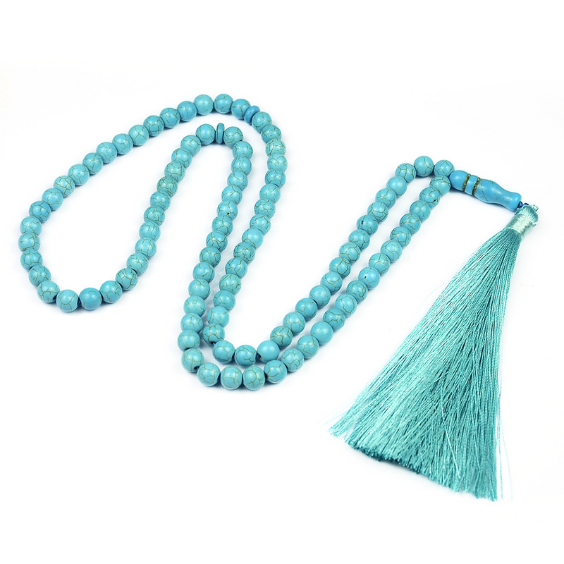 8 mm turquoise hand-held rosary