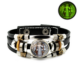 St. Benedict's Exorcism Medal Luminous Braided Adjustable Snap Clasp Multi-Layer Bracelet