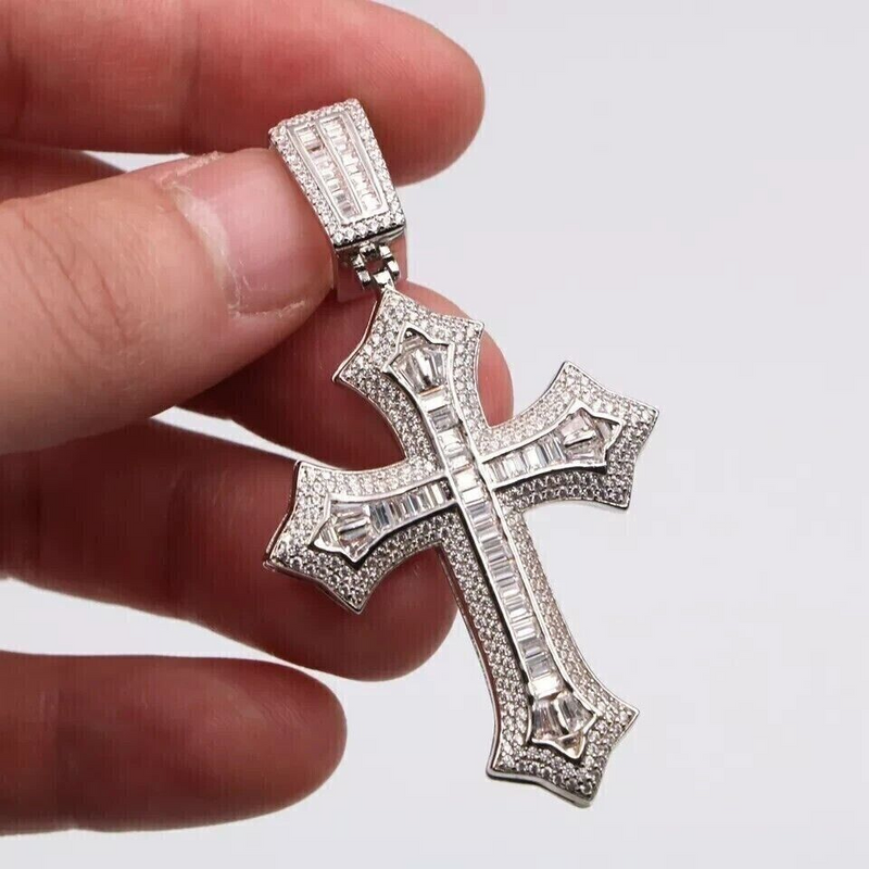 Luxury CZ Stone Cross Necklace