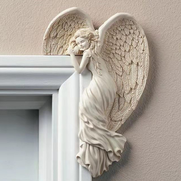 Door Frame Decor, Angel Wing Sculpture, Simple Angel Craft, New Outdoor Statue, 2023 Home Figure, Best Living Room Art, Unique Gift For Her