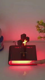 Magnetic Levitation Anti-Gravity Cross Bible Book LED Illuminator