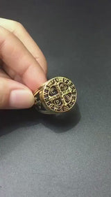 St. Benedict's Stainless Steel Exorcism Ring