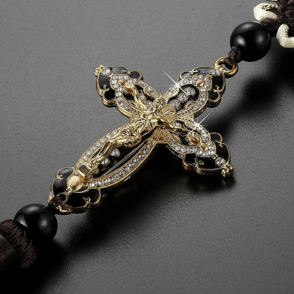 Diamond Car Jesus Cross Pendant