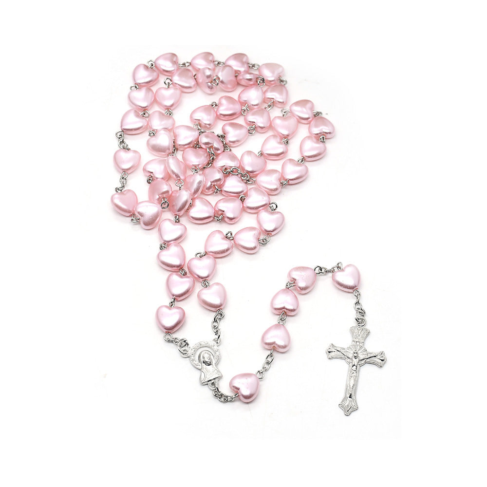 Pink Heart Glass Love Rosary – BGCOPPER