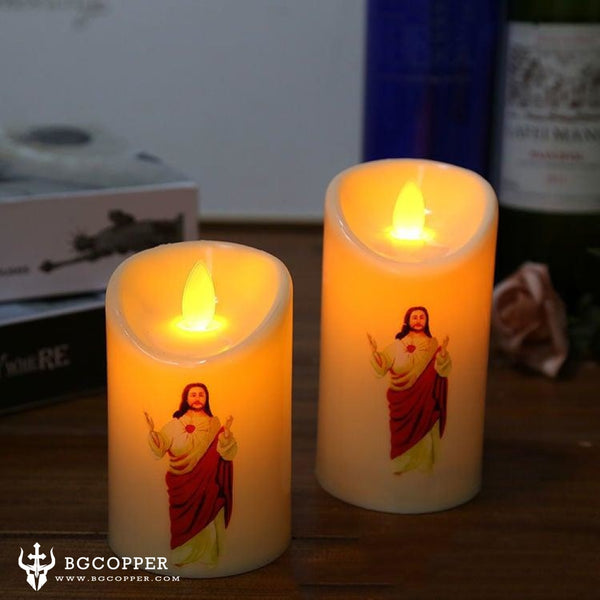 Eco-friendly LED Religious Prayer Candle Home Decor - BGCOPPER