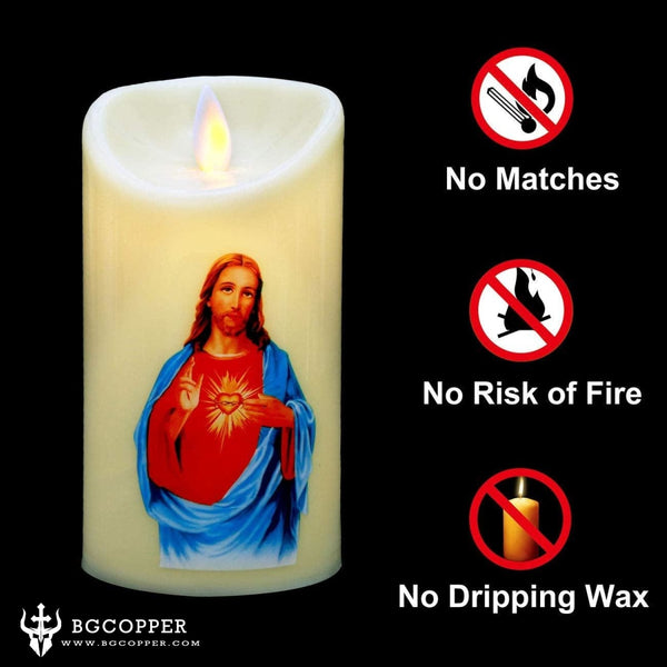 Eco-friendly LED Religious Prayer Candle Home Decor - BGCOPPER