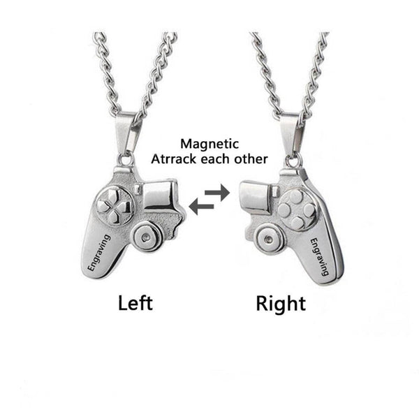 Attract Game controller Matching Necklaces For Couples In Titanium(2 pcs a set) - BGCOPPER