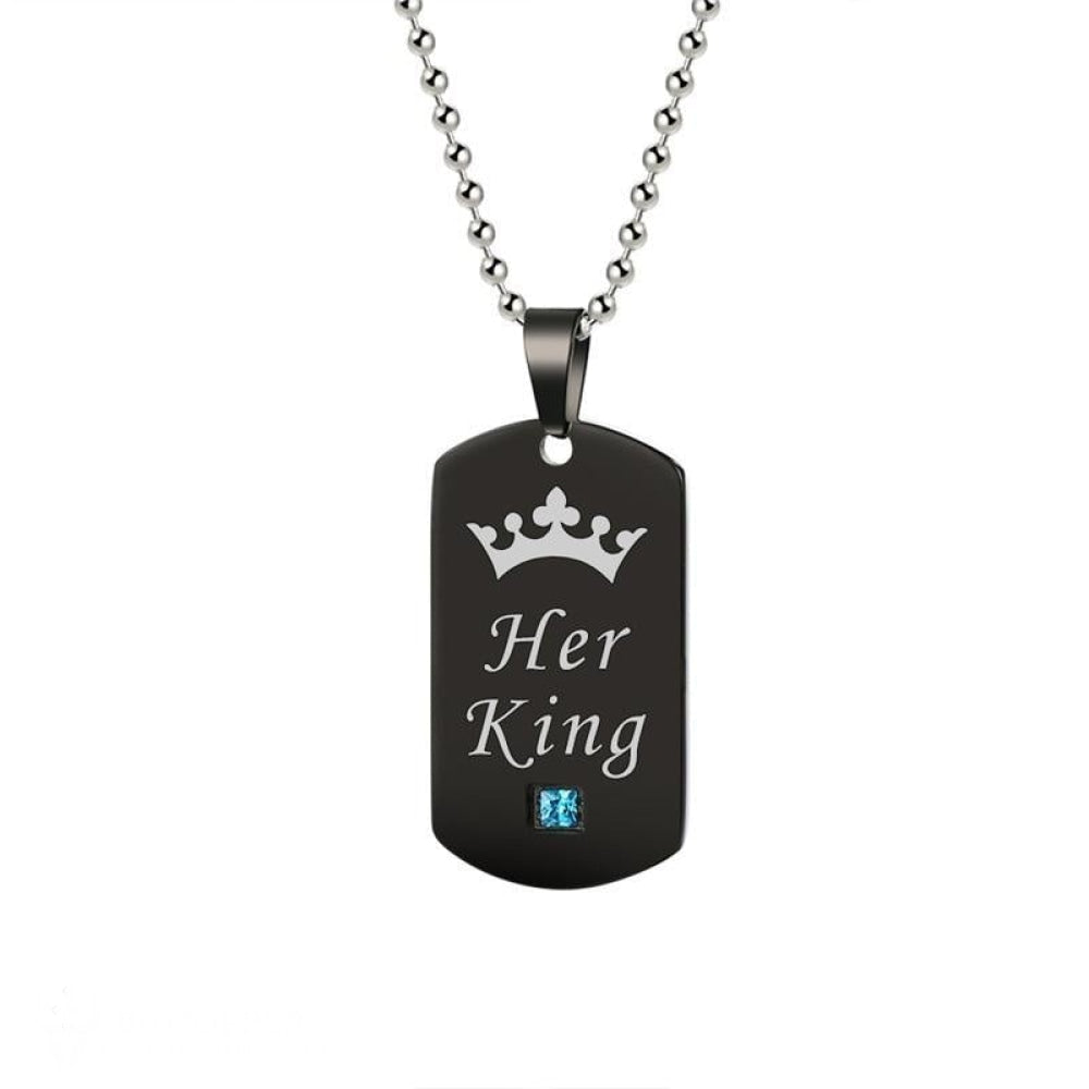 Amazon.com: XUKY Letters K & Q Couple Necklaces With Crown Stainless Steel  Tag Pendant Necklace King & Queen-14521: Clothing, Shoes & Jewelry