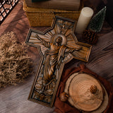 BGCOPPER Ascension  of Jesus wood carving cross —The best gifts for Easter