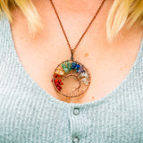 7 Chakras Tree of Life Pendant